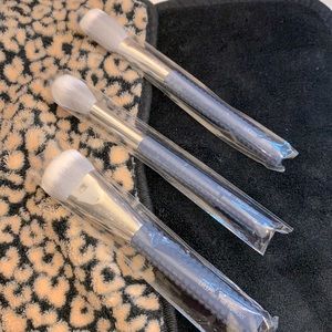 Highlighter, powder, and blush brushes